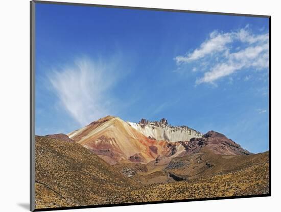 View of Volcan Tahua, Salar de Uyuni, Uyuni, Bolivia-Anthony Asael-Mounted Photographic Print