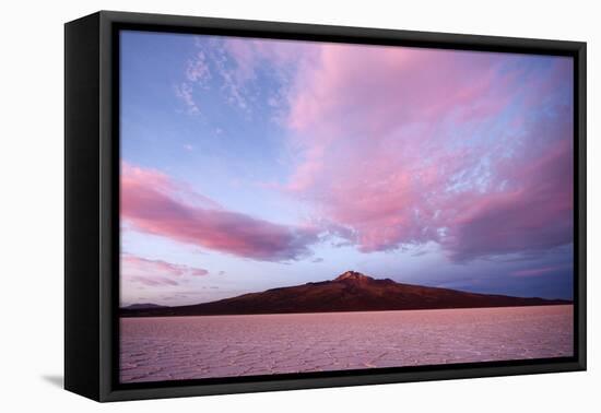 View of Volcan Tahua, Salar de Uyuni, Uyuni, Bolivia-Anthony Asael-Framed Premier Image Canvas