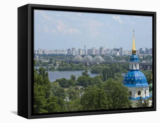 View of Vydubychi Monastery, Looking over Dnipro River, Kiev, Ukraine-Graham Lawrence-Framed Premier Image Canvas