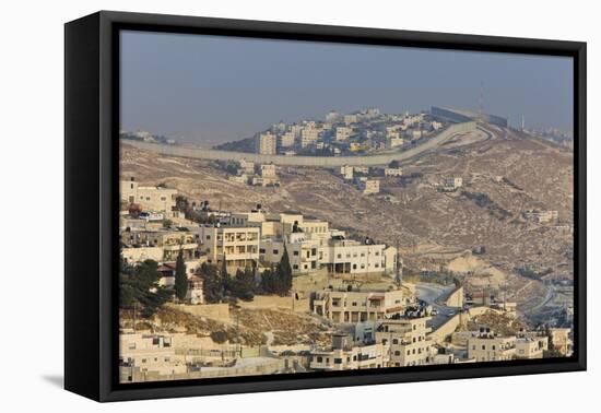 View of Wall Dividing Palestinian and Israeli Areas to the East of Jerusalem-Jon Hicks-Framed Premier Image Canvas
