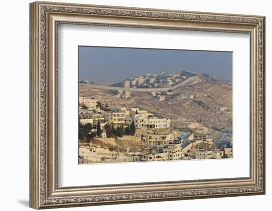 View of Wall Dividing Palestinian and Israeli Areas to the East of Jerusalem-Jon Hicks-Framed Photographic Print