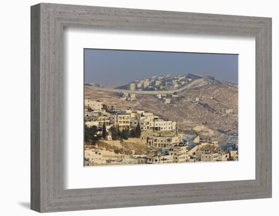 View of Wall Dividing Palestinian and Israeli Areas to the East of Jerusalem-Jon Hicks-Framed Photographic Print