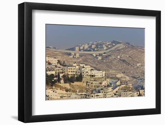 View of Wall Dividing Palestinian and Israeli Areas to the East of Jerusalem-Jon Hicks-Framed Photographic Print