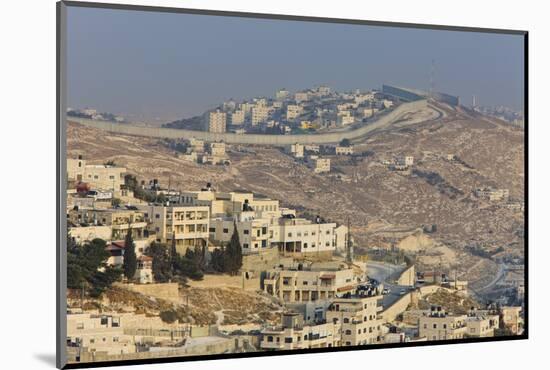 View of Wall Dividing Palestinian and Israeli Areas to the East of Jerusalem-Jon Hicks-Mounted Photographic Print