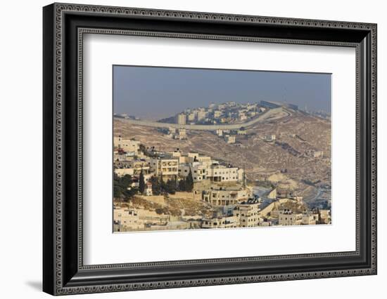 View of Wall Dividing Palestinian and Israeli Areas to the East of Jerusalem-Jon Hicks-Framed Photographic Print