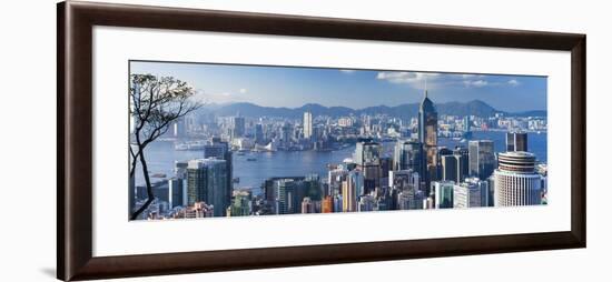 View of Wan Chai and Kowloon, Hong Kong-Ian Trower-Framed Photographic Print