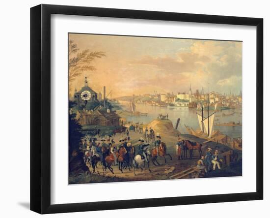 View of Warsaw with the Vistula River, Poland 19th Century-Claude Lorraine-Framed Giclee Print