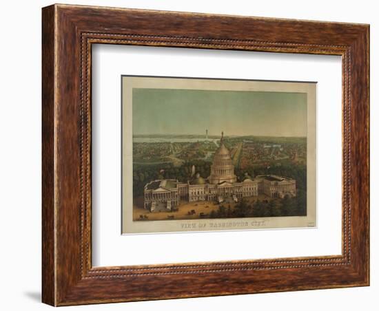 View of Washington City, c. 1869-Vintage Reproduction-Framed Art Print