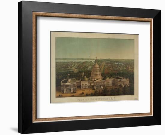 View of Washington City, c. 1869-Vintage Reproduction-Framed Art Print