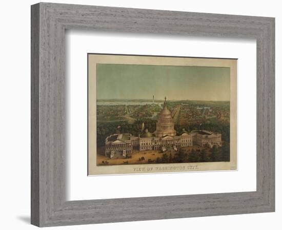 View of Washington City, c. 1869-Vintage Reproduction-Framed Art Print