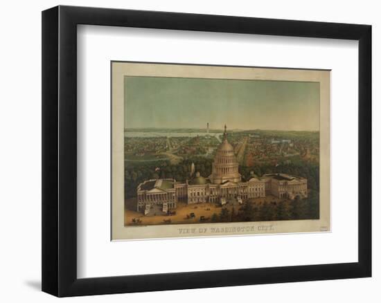 View of Washington City, c. 1869-Vintage Reproduction-Framed Art Print