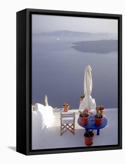 View of Water, Santorini, Greece-Connie Ricca-Framed Premier Image Canvas