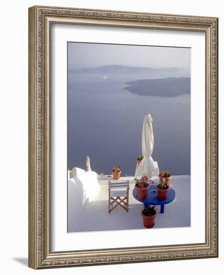 View of Water, Santorini, Greece-Connie Ricca-Framed Photographic Print