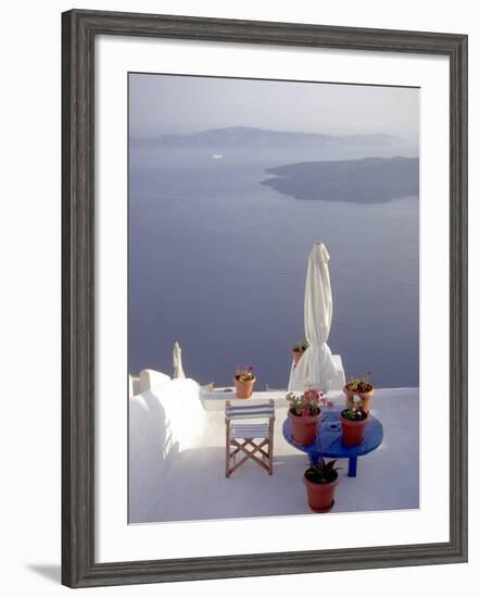 View of Water, Santorini, Greece-Connie Ricca-Framed Photographic Print