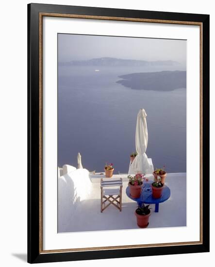 View of Water, Santorini, Greece-Connie Ricca-Framed Photographic Print