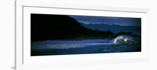 View of Waves in Waimea Bay, Oahu, Hawaii, Usa-null-Framed Photographic Print