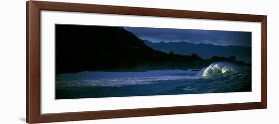 View of Waves in Waimea Bay, Oahu, Hawaii, Usa-null-Framed Photographic Print