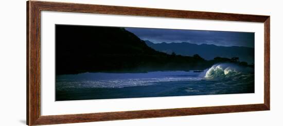 View of Waves in Waimea Bay, Oahu, Hawaii, Usa-null-Framed Photographic Print