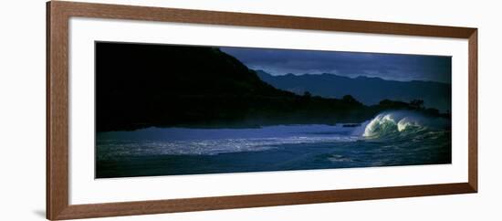 View of Waves in Waimea Bay, Oahu, Hawaii, Usa-null-Framed Photographic Print