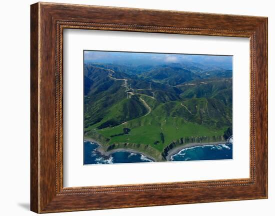 View of Wellington from the Air, North Island, New Zealand, Pacific-Bhaskar Krishnamurthy-Framed Photographic Print