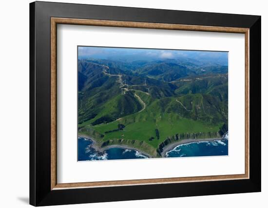 View of Wellington from the Air, North Island, New Zealand, Pacific-Bhaskar Krishnamurthy-Framed Photographic Print