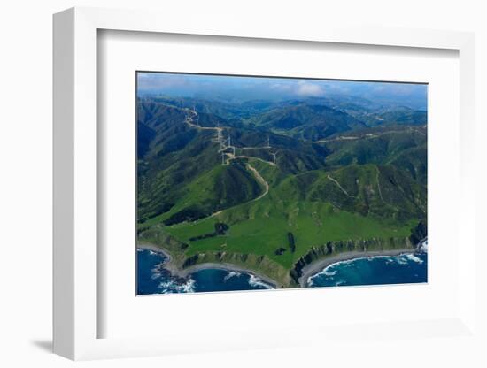 View of Wellington from the Air, North Island, New Zealand, Pacific-Bhaskar Krishnamurthy-Framed Photographic Print