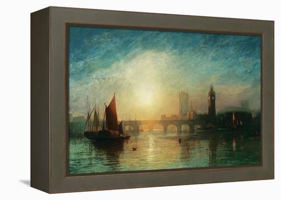 View of Westminster Bridge and the Houses of Parliament-James Francis Danby-Framed Premier Image Canvas