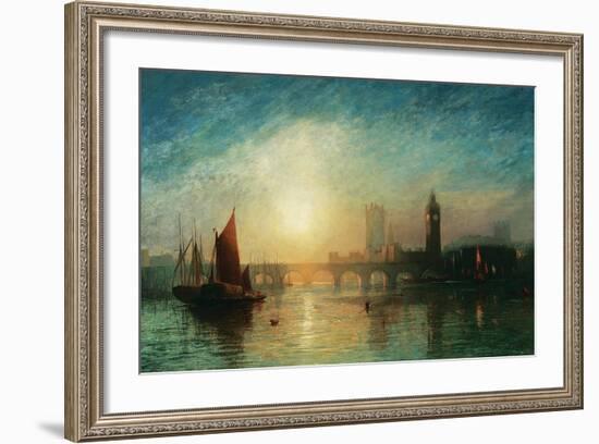 View of Westminster Bridge and the Houses of Parliament-James Francis Danby-Framed Giclee Print