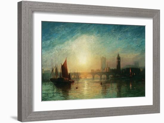 View of Westminster Bridge and the Houses of Parliament-James Francis Danby-Framed Giclee Print