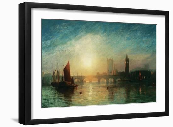View of Westminster Bridge and the Houses of Parliament-James Francis Danby-Framed Giclee Print