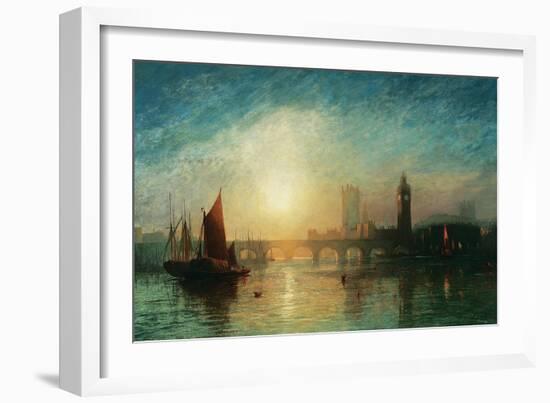 View of Westminster Bridge and the Houses of Parliament-James Francis Danby-Framed Giclee Print