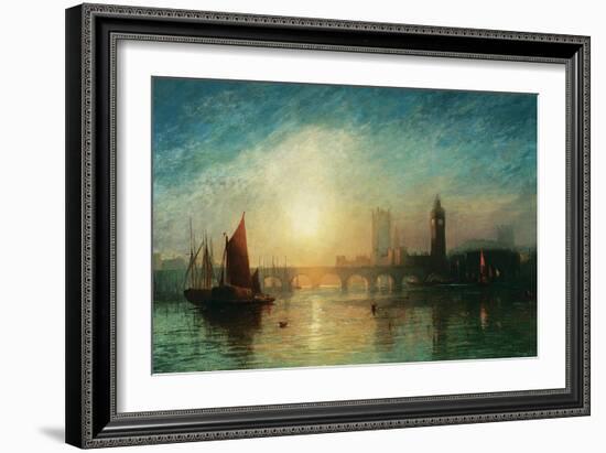 View of Westminster Bridge and the Houses of Parliament-James Francis Danby-Framed Giclee Print