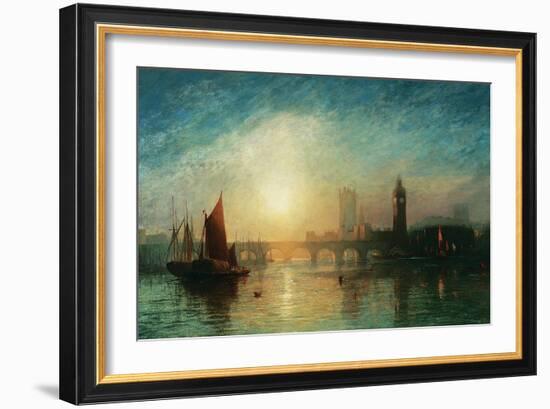 View of Westminster Bridge and the Houses of Parliament-James Francis Danby-Framed Giclee Print