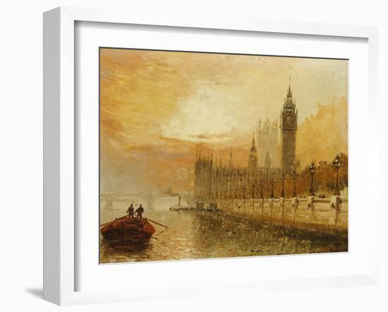 View of Westminster from the Thames-Claude T. Stanfield Moore-Framed Giclee Print