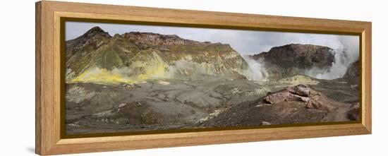 View of White Island Volcano, Bay of Plenty, North Island, New Zealand-null-Framed Premier Image Canvas