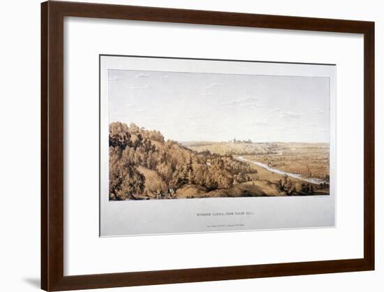 View of Windsor Castle from Egham Hill, Berkshire, 1851-Standidge & Co-Framed Giclee Print