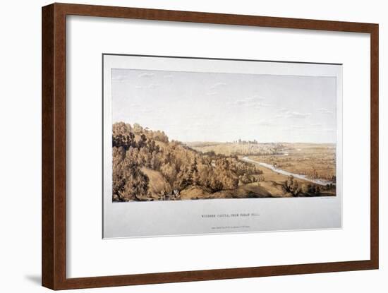View of Windsor Castle from Egham Hill, Berkshire, 1851-Standidge & Co-Framed Giclee Print