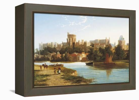 View of Windsor from the Thames-William Dommerson-Framed Premier Image Canvas