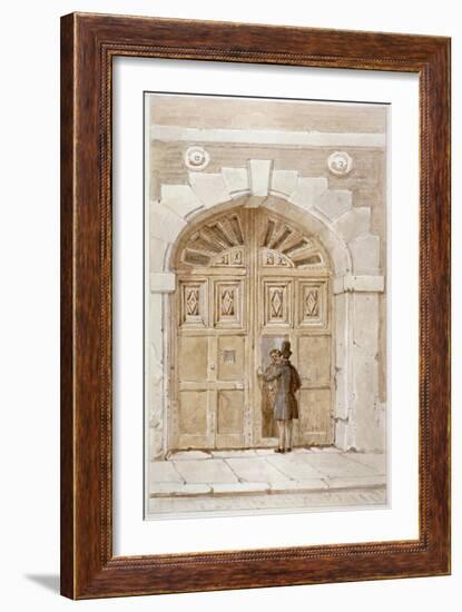 View of Wooden Gates Dated 1631, at No 46 Lime Street, 1855-James Findlay-Framed Giclee Print