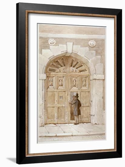 View of Wooden Gates Dated 1631, at No 46 Lime Street, 1855-James Findlay-Framed Giclee Print