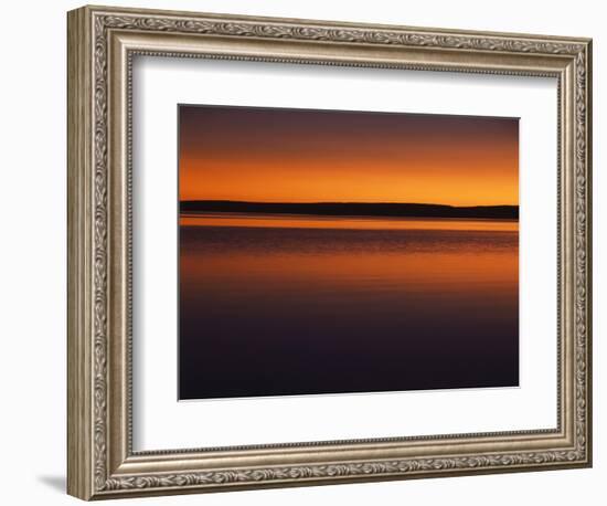 View of Yellowstone Lake at Sunset, Yellowstone National Park, Wyoming, USA-Scott T. Smith-Framed Photographic Print