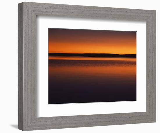 View of Yellowstone Lake at Sunset, Yellowstone National Park, Wyoming, USA-Scott T. Smith-Framed Photographic Print