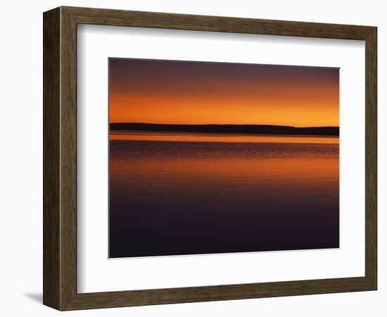 View of Yellowstone Lake at Sunset, Yellowstone National Park, Wyoming, USA-Scott T. Smith-Framed Photographic Print