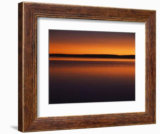 View of Yellowstone Lake at Sunset, Yellowstone National Park, Wyoming, USA-Scott T. Smith-Framed Photographic Print