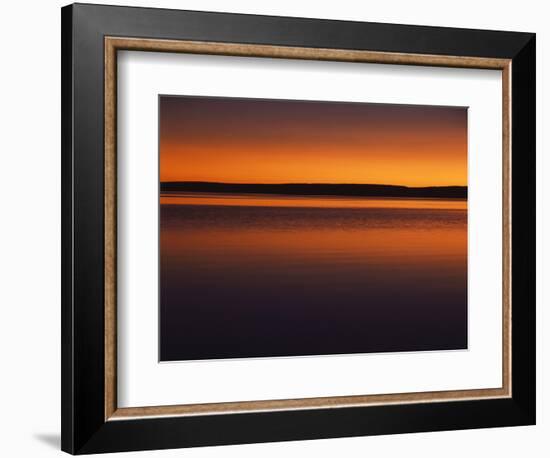 View of Yellowstone Lake at Sunset, Yellowstone National Park, Wyoming, USA-Scott T. Smith-Framed Photographic Print