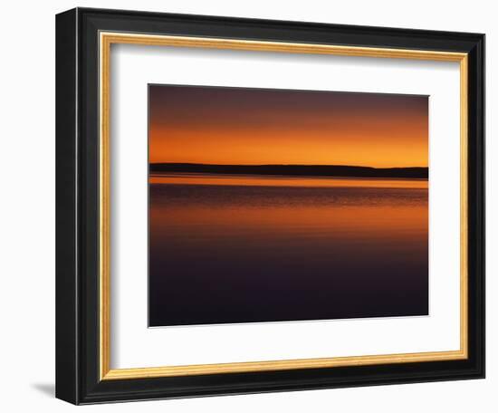 View of Yellowstone Lake at Sunset, Yellowstone National Park, Wyoming, USA-Scott T. Smith-Framed Photographic Print