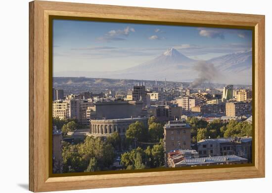 View of Yerevan and Mount Ararat from Cascade, Yerevan, Armenia, Central Asia, Asia-Jane Sweeney-Framed Premier Image Canvas