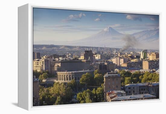 View of Yerevan and Mount Ararat from Cascade, Yerevan, Armenia, Central Asia, Asia-Jane Sweeney-Framed Premier Image Canvas