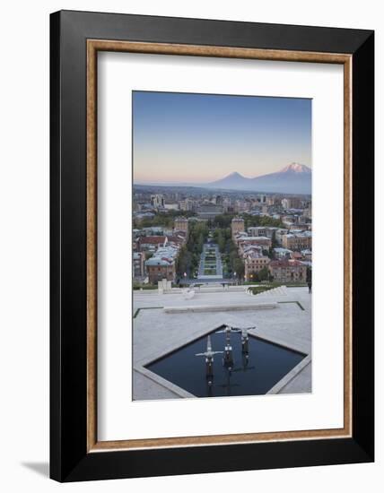 View of Yerevan and Mount Ararat from Cascade, Yerevan, Armenia, Central Asia, Asia-Jane Sweeney-Framed Photographic Print