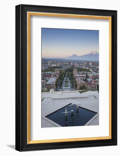 View of Yerevan and Mount Ararat from Cascade, Yerevan, Armenia, Central Asia, Asia-Jane Sweeney-Framed Photographic Print